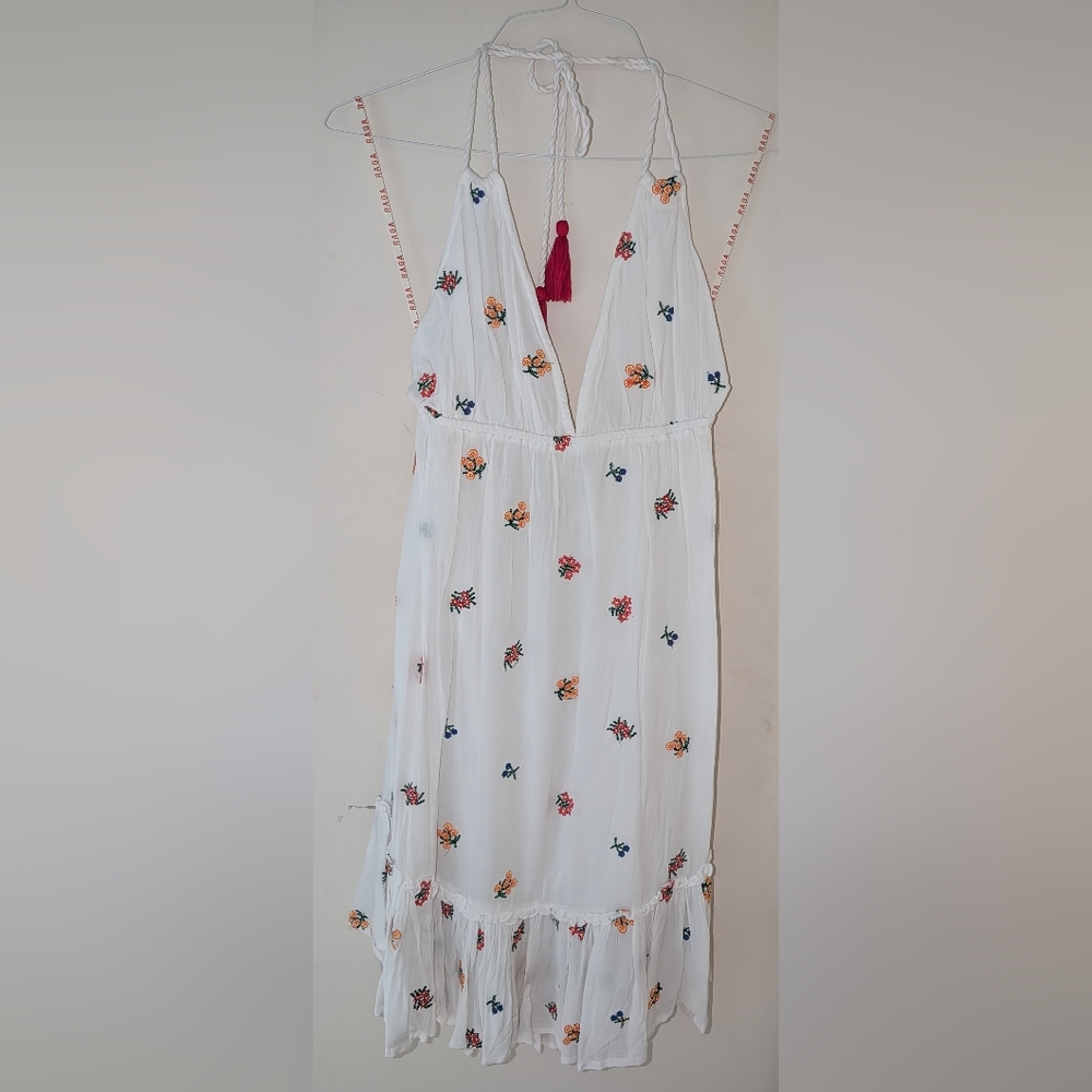 RAGA White Floral Tassel Maxi Dress